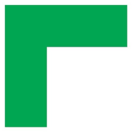 Ergomat DuraStripe Mean Lean 8inx8inx4in 90 degrees Angle Corners Green, 16PK DSML-C8-G-KIT